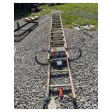 28’ fiberglass extension ladder with ladder stabilizer