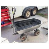 4 wheeled poly dump cart