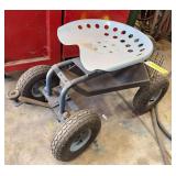 Implement seat style pneumatic wheel shop or garden cart or going to town if you got your license revoked