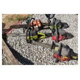 5 chainsaws as shown, unknown condition