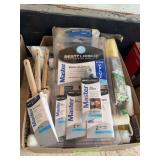 Large quantity of new paint brushes and paint rollers