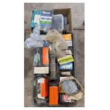 Large assortment of siding nails screws, etc