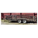 Flatbed dual axle CF-8418 7’x18 beaver tail trailer WIRE TRANSFER REQUIRED