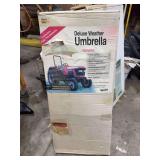 Deluxe weather tractor umbrella appears NIB