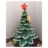 Ceramic lighted Christmas tree with extra lights