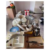 Coffee cups, plates, coffee pots, juicer and more