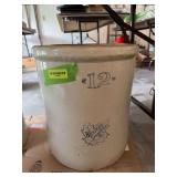 12 gallon western stoneware crock (rings)