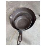 Number 8 10 1/2” skillet and 6.5” skillet