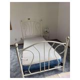 Twin bedframe, 3 tier mirror table and lamp
