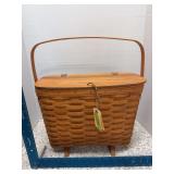 Longaberger Magazine basket, lid, protector 1994