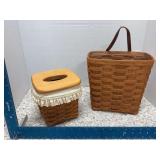 1994 tall key basket, protector, and Kleenex box, lid, liner, protector