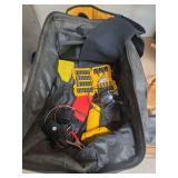 Dewalt bag, back belt, DeWalt flashlight eighteen volt