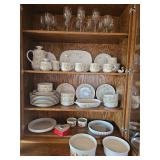 Noritake Progression Set of Dishes, Plates, Wine Glasses, Corning Ware Dish, Action Dishes with Strawberries - Bring Boxes to Pack