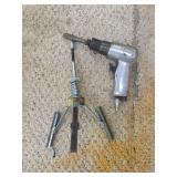 Pneumatic chisel and hone