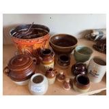 Crock bowls, bean pot and more
