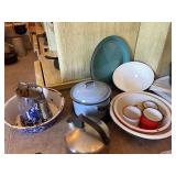 Various Granite ware pieces