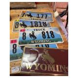 WY License plates, Wyoming plate for show