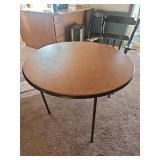 Round Folding Table with Chair