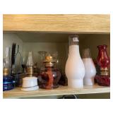 Oil lamps and globes (bring box to pack)