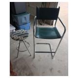 Two chairs-one tall, one not