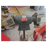 Bench grinder on stand