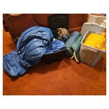 Cabelas Sleeping Bag in Case, Sleeping Bags in Totes with Lids (Two Totes)