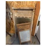 Two antique wash boards