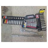 Sockets, breaker bar and ratchet