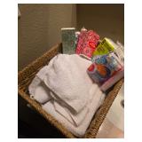 Towels and Kleenex, Small framed art, Baskets NOT Included