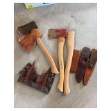 Axes, knife sheaths, handle