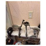 Two grinders, cherry pitter, Hand cranking pinking machine