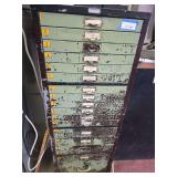 Steel drawers 20x25x52 with contents-check pics