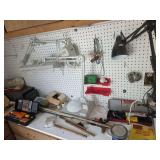 Gun cleaning kits, lamps, calls, Gun tools-contents of countertop (Bring boxes to pack)