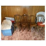 5 Chairs, One Plastic Lifetime, Chair Cushions in Tote