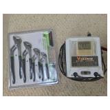 Battery charger and plyer set