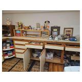 Vintage Metal Tins in Lazy Susan, Shelfs on.Top of Cabinets, Magazines, Minature Tea Set, Ribbon, Baking Dishes, Irons, Etc LARGE LOT CHECK ALL PICTURES - Bring Boxes to Pack