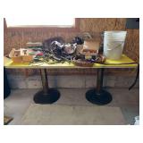 Yellow table 68x30 (contents on top not included)