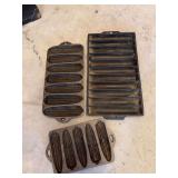 Cast breadstick pans