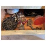 Meat grinders, roaster, Cherry pitter (bring box to pack)