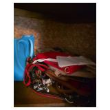 Ladies purses shoes(9.5) blankets