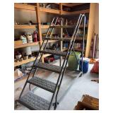 Metal roller ladder