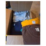 Box of t-shirts most are size L