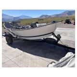 Hyde fiberglass drift boat - 16’ with cover and trailer - great condition!