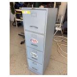 Four drawer metal file cabinet