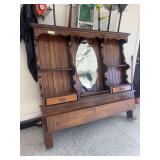 Queen sized vintage headboard with mirror