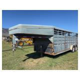 2005 20’ Circle D gooseneck stock trailer 7000 lb axels