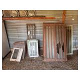 Antique farmhouse windows assorted style and condition.