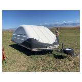 Sled bed - Newmans Mfg company covered snow machine trailer