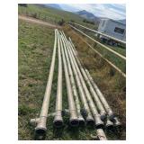 Approx 300 feet 5” irrigation main line, 7 with risers