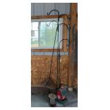Three shepherds hooks and two feeders